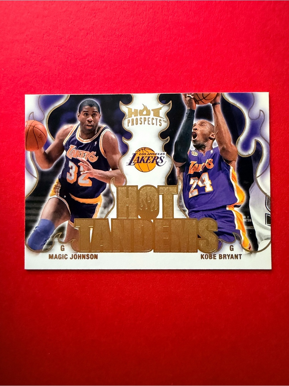 2008 Kobe Bryant Magic Johnson Fleer Hot Tandems Hot Prospects